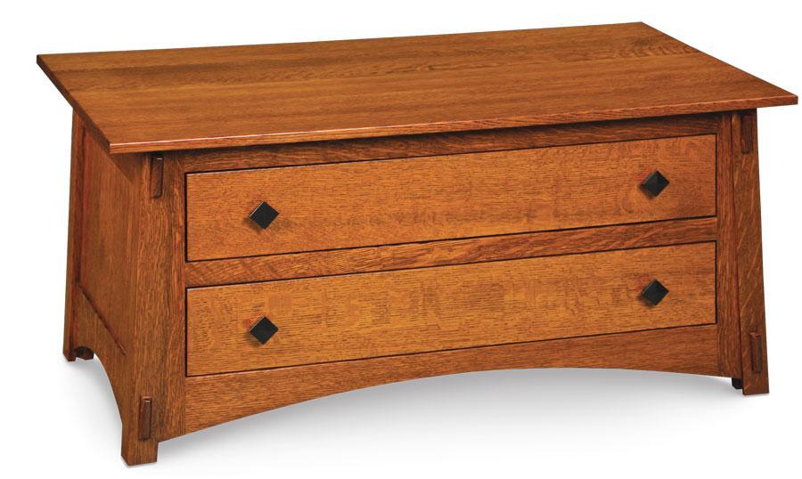 McCoy Blanket Chest with False Fronts Bedroom Simply Amish Smooth Cherry 