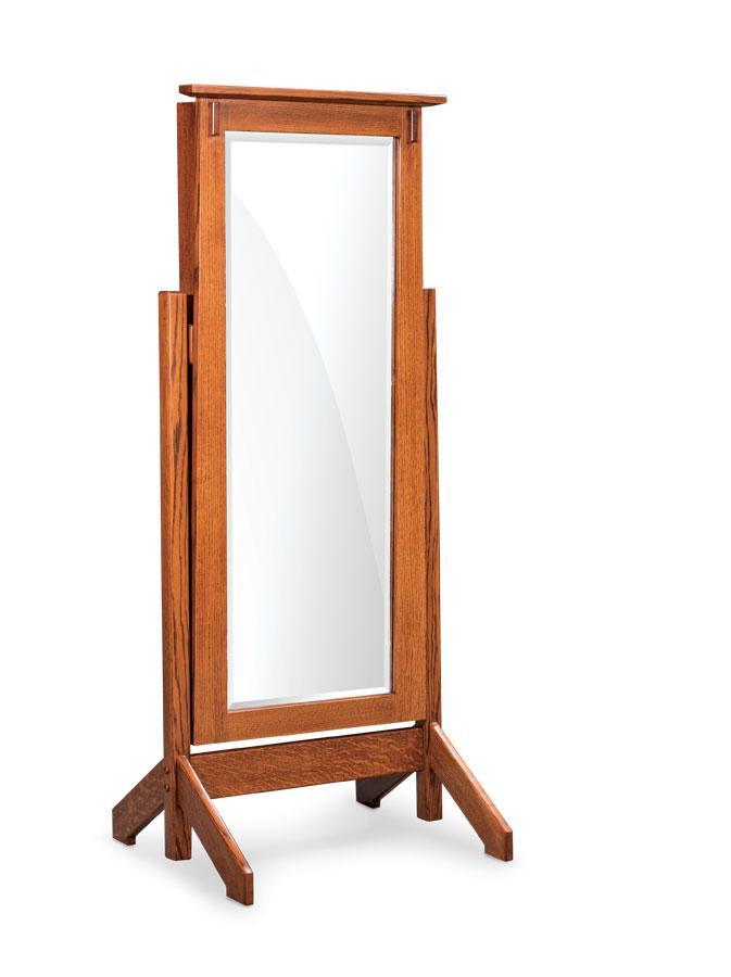 McCoy Jewelry Cheval Mirror Bedroom Simply Amish Smooth Cherry 