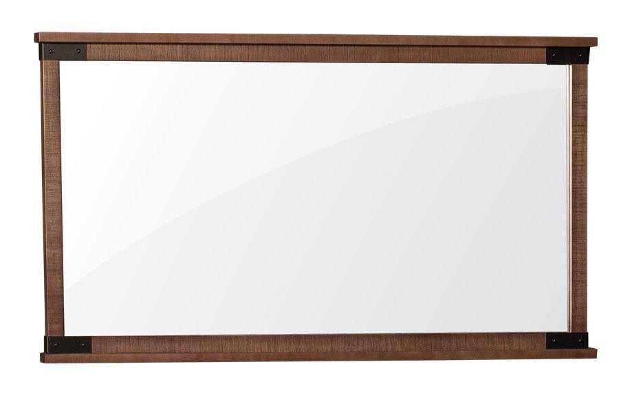 Montauk 6-Drawer Dresser Mirror(Rough Sawn Std) Bedroom Simply Amish 37 inch w Smooth Cherry 
