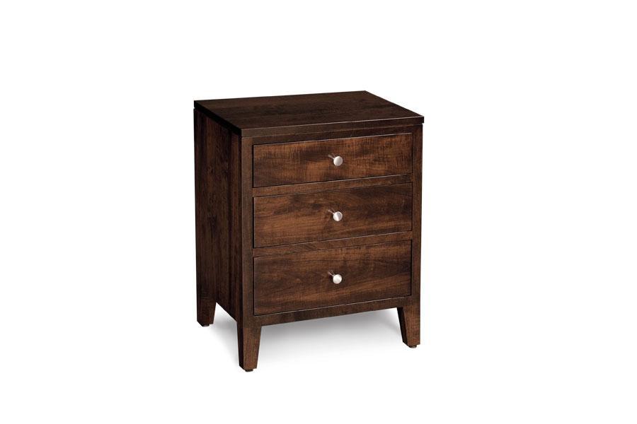 Parkdale 3-Drawer Nightstand Bedroom Simply Amish Smooth Cherry 