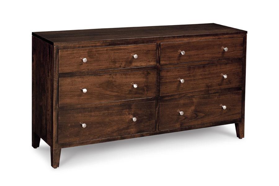 Parkdale 6-Drawer Dresser Bedroom Simply Amish 60 inch Smooth Cherry 