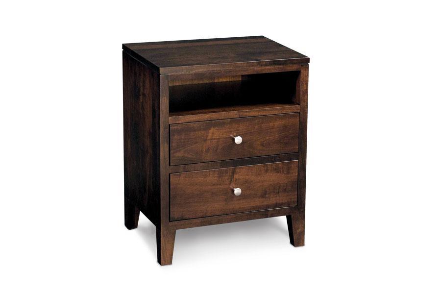 Parkdale Nightstand with Open Cubby Bedroom Simply Amish Smooth Cherry 