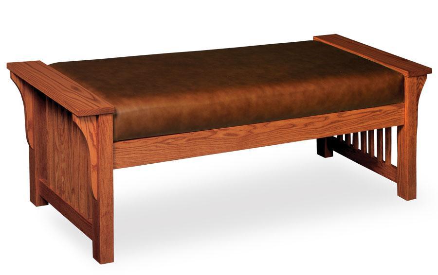 Prairie Mission Lounge Bench Bedroom Simply Amish 41 inch 