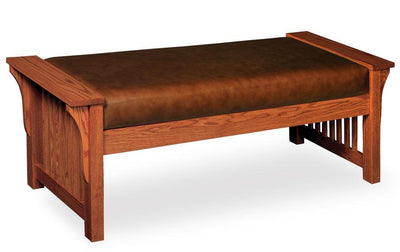 Prairie Mission Lounge Bench Bedroom Simply Amish 41 inch