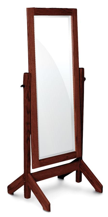 Rectangle Cheval Mirror Off Catalog Simply Amish Smooth Cherry 