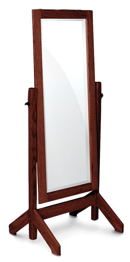 Rectangle Cheval Mirror Off Catalog Simply Amish Smooth Cherry