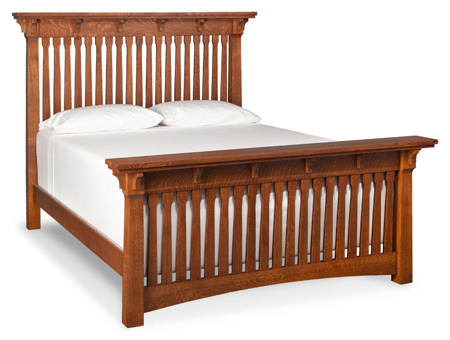 Ryan Slat Bed Off Catalog Simply Amish California King Complete Bed Frame with Footboard Smooth Cherry