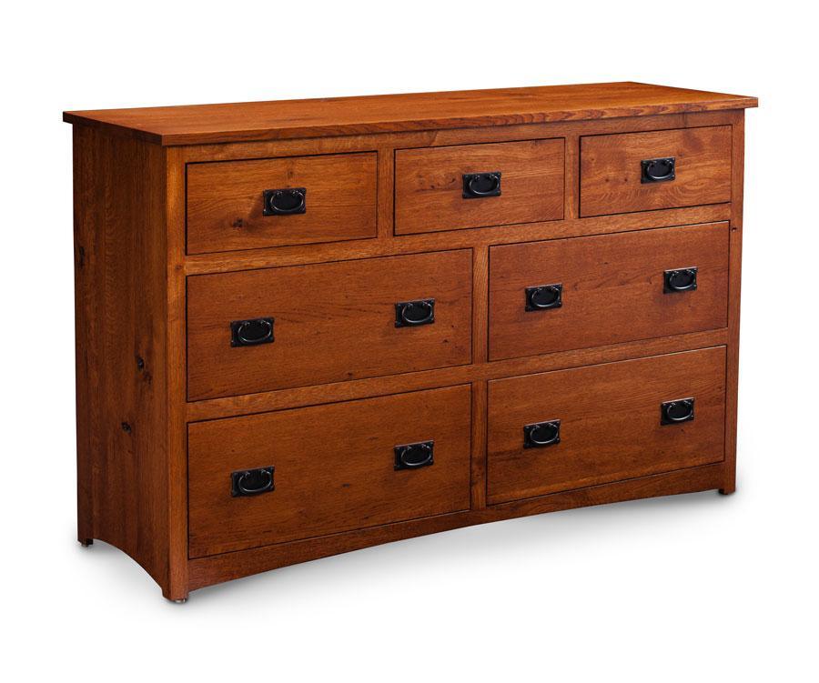 San Miguel 7-Drawer Dresser Off Catalog Simply Amish Smooth Cherry 