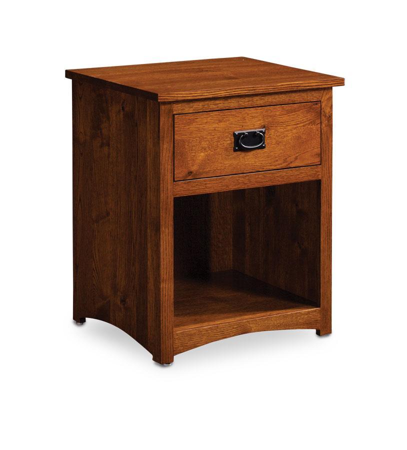 San Miguel Nightstand with Opening Off Catalog Simply Amish Smooth Cherry 