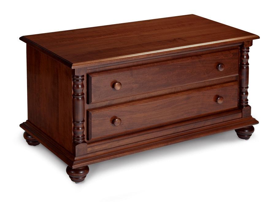 Savannah Blanket Chest with False Fronts Off Catalog Simply Amish Smooth Cherry 