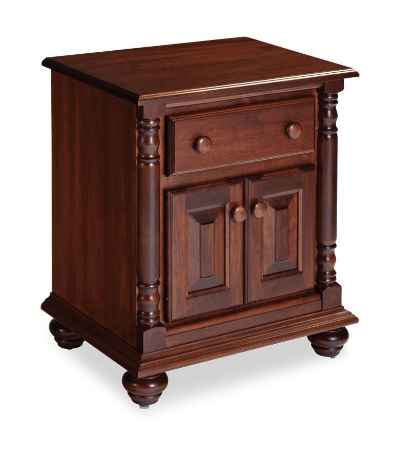 Savannah Nightstand with Doors Off Catalog Simply Amish Smooth Cherry 
