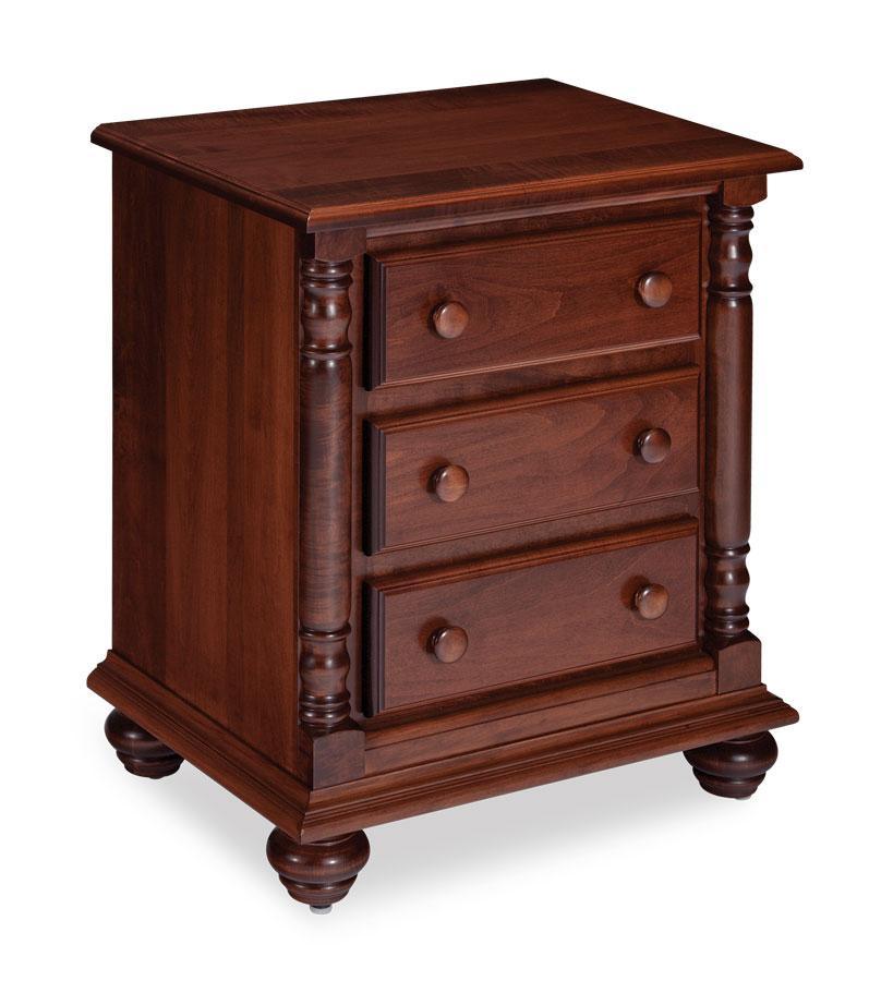 Savannah Nightstand with Drawers Off Catalog Simply Amish Smooth Cherry