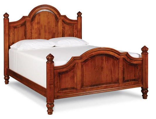 Savannah Panel Bed Off Catalog Simply Amish California King Complete Bed Frame with Footboard Smooth Cherry