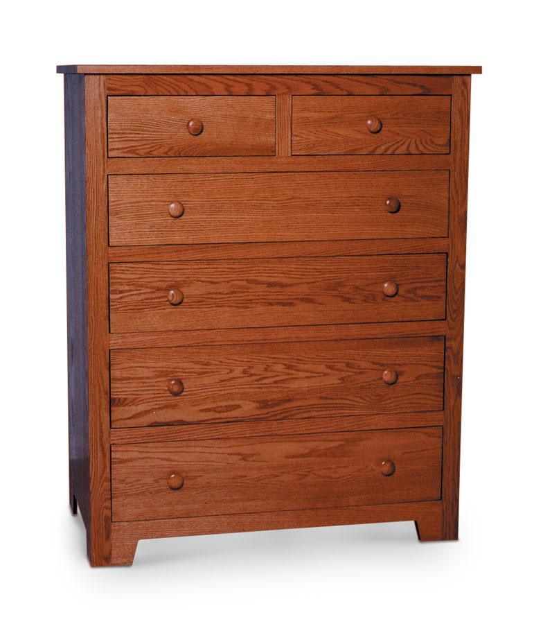 Shaker 6-Drawer Chest Off Catalog Simply Amish Smooth Cherry 