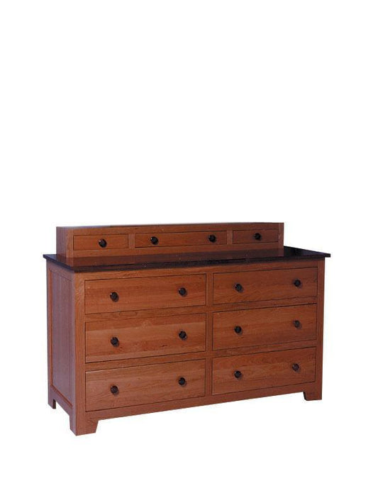 Shaker 6-Drawer Dresser Off Catalog Simply Amish 69 1/2 inch w Smooth Cherry