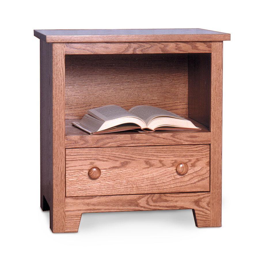 Shaker Nightstand with Opening Off Catalog Simply Amish Smooth Cherry 