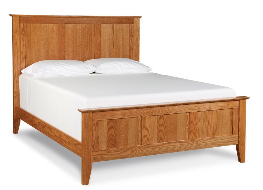 Shaker Panel Bed Off Catalog Simply Amish California King Complete Bed Frame with Footboard Smooth Cherry