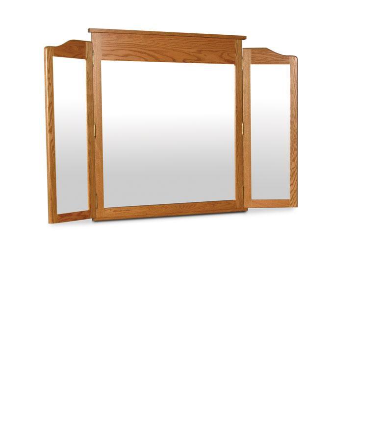 Shaker Tri-View Mirror Off Catalog Simply Amish 50 inch w Smooth Cherry 