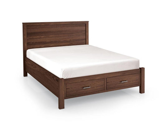Sheffield Bed Off Catalog Simply Amish California King Complete Bed Frame with Footboard Storage Smooth Cherry