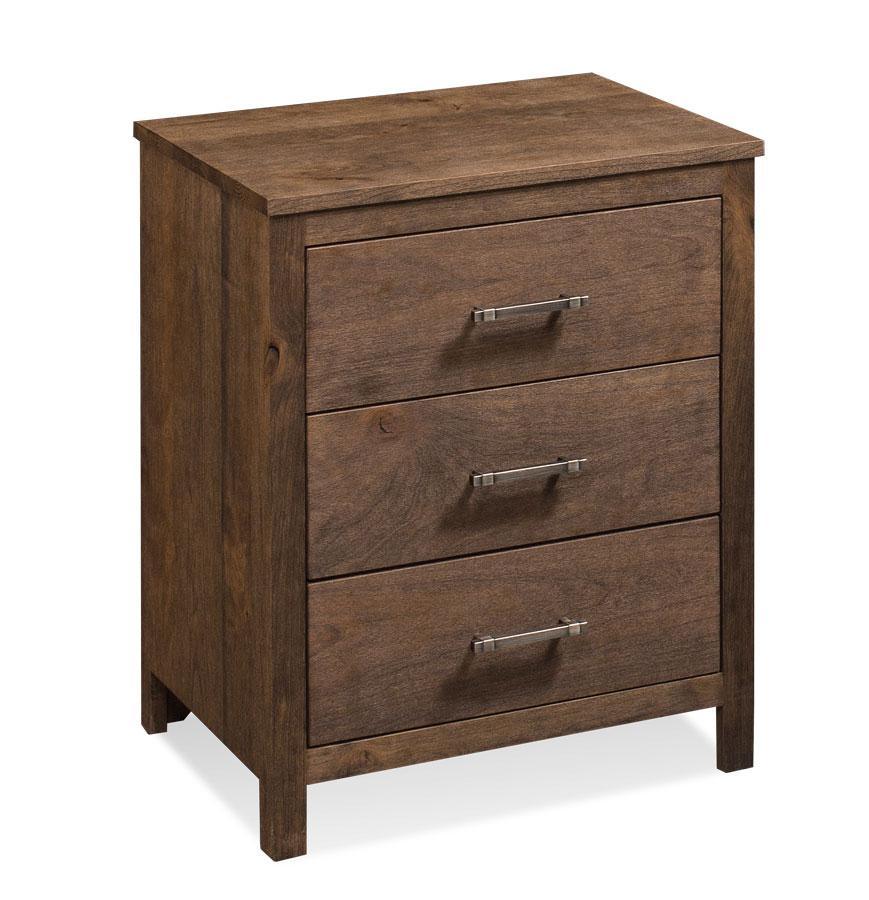 Sheffield Nightstand with Drawers Off Catalog Simply Amish Smooth Cherry 