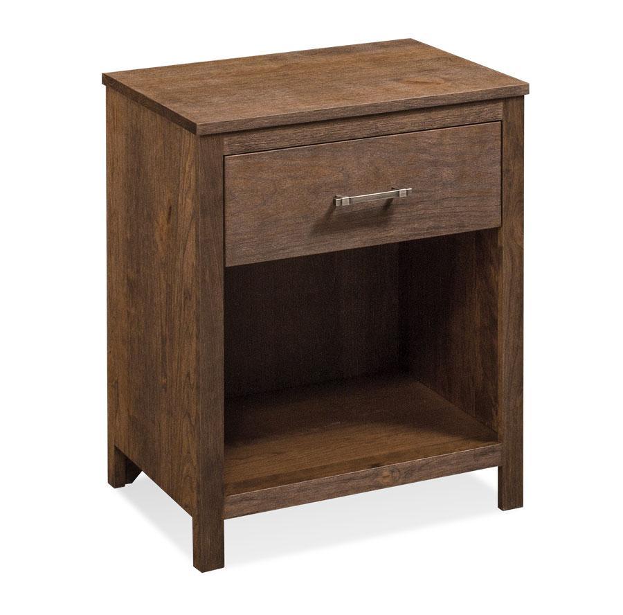 Sheffield Nightstand with Opening on Bottom Off Catalog Simply Amish Smooth Cherry 