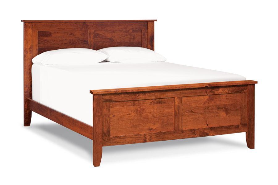 Shenandoah Bed Bedroom Simply Amish California King Complete Bed Frame with Footboard Smooth Cherry