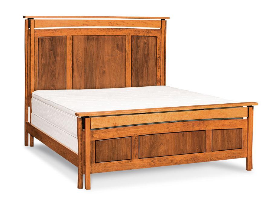 Sheridan Bed Off Catalog Simply Amish California King Complete Bed Frame with Footboard Smooth Cherry