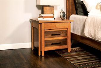 Sheridan Nightstand with Drawers-extra wide Off Catalog Simply Amish