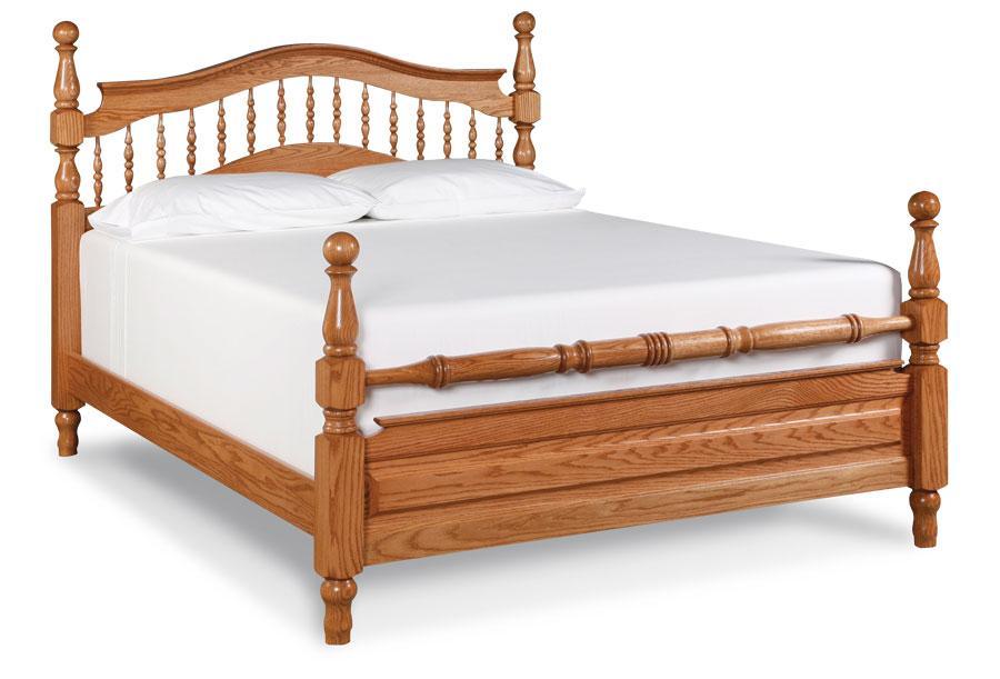 Spindle Bed Off Catalog Simply Amish California King Complete Bed Frame with Footboard Smooth Cherry