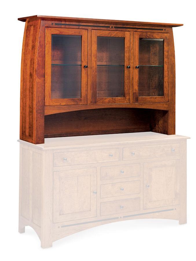 Aspen Open Hutch Top Dining Simply Amish 64 1/2 inch Beveled Smooth Cherry