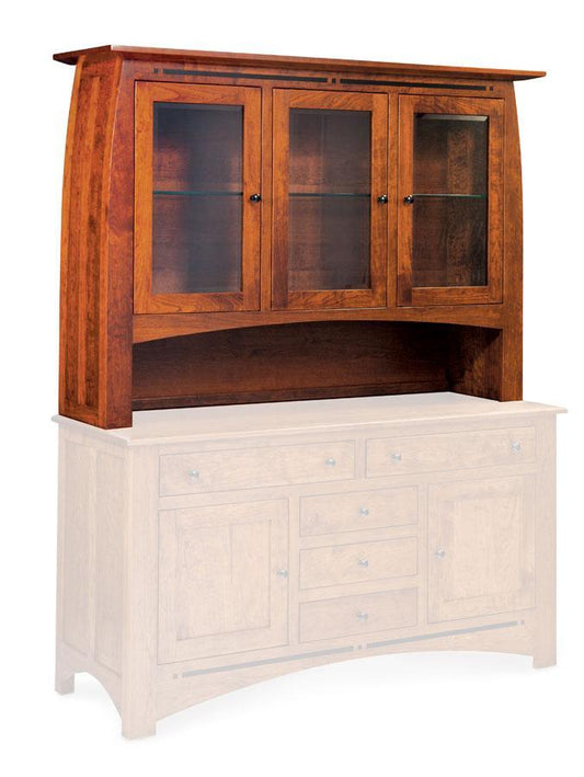 Aspen Open Hutch Top Dining Simply Amish 64 1/2 inch Beveled Smooth Cherry
