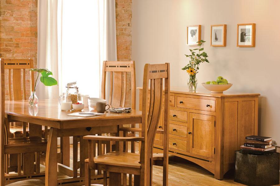 Aspen Trestle Table with Inlay Dining Simply Amish