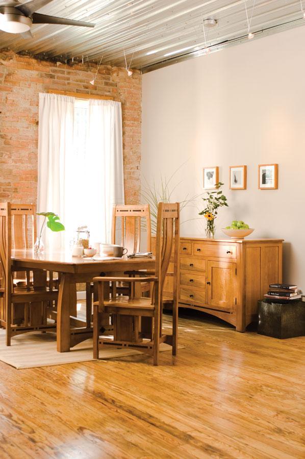 Aspen Trestle Table with Inlay Dining Simply Amish