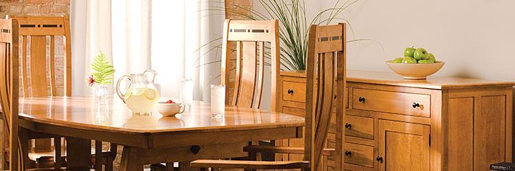 Aspen Trestle Table with Inlay Dining Simply Amish
