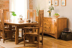 Aspen Trestle Table with Inlay Dining Simply Amish