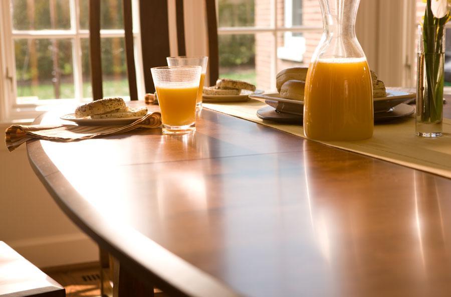 Aspen Trestle Table with Inlay Dining Simply Amish