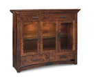 B&O Railroad Trestle Bridge 3-Door Dining Cabinet Dining Simply Amish Smooth Cherry