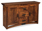 B&O Railroad Trestle Bridge Buffet Dining Simply Amish Smooth Cherry