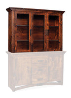 B&O Railroad Trestle Bridge Closed Hutch Top Dining Simply Amish Smooth Cherry