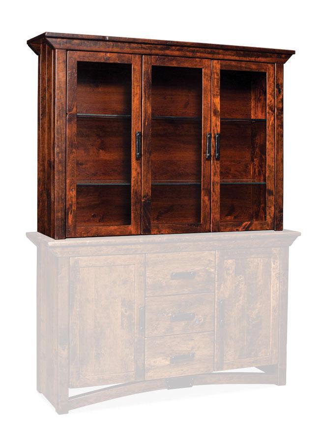 B&O Railroad Trestle Bridge Closed Hutch Top Dining Simply Amish Smooth Cherry
