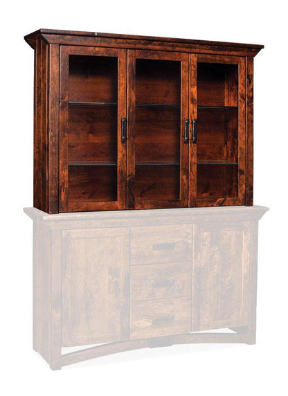 B&O Railroad Trestle Bridge Closed Hutch Top Dining Simply Amish Smooth Cherry