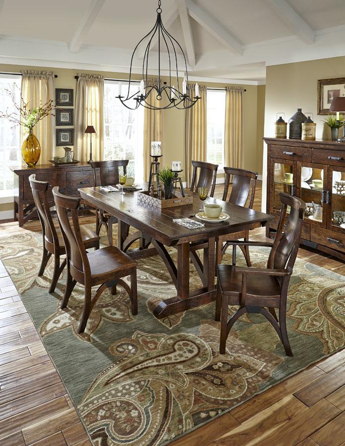 B&O Railroad Trestle Bridge Trestle Table Dining Simply Amish