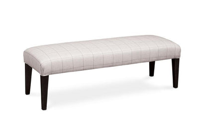 Claire Bench With Upholstery Dining Simply Amish 48 inch Cream Performance Fabric Premium Cherry