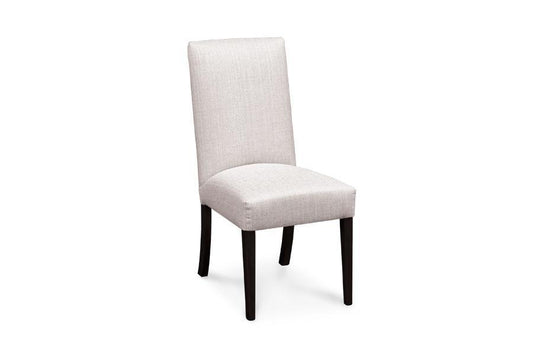 Claire Side Chair Dining Simply Amish Gray Performance Fabric Smooth Cherry 