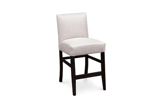 Claire Stationary Barstool Dining Simply Amish 30 inch Cream Performance Fabric Smooth Cherry