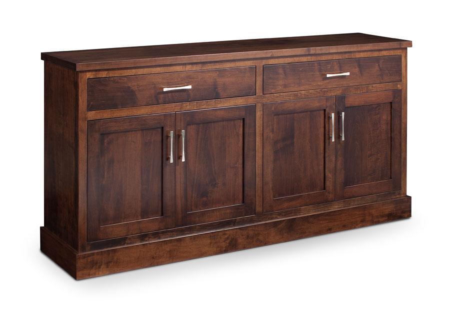 Crawford Buffet Dining Simply Amish 60 inch Smooth Cherry
