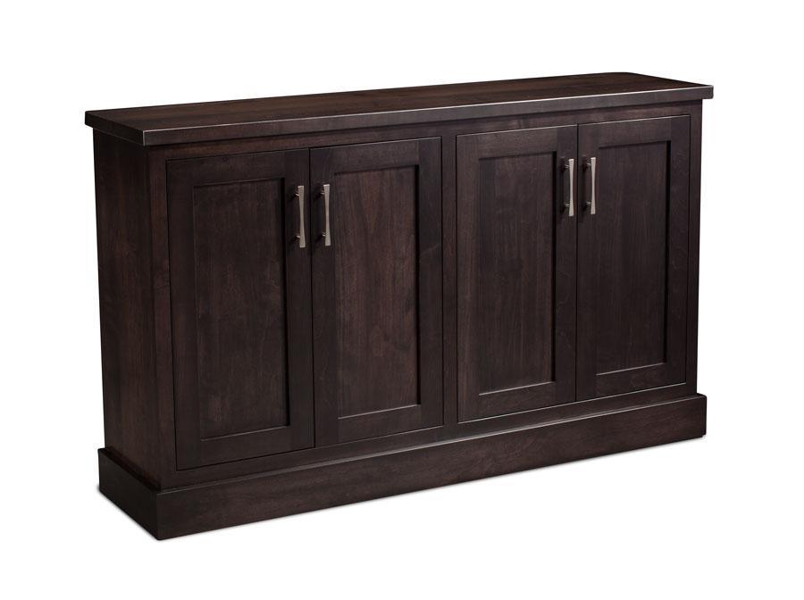 Crawford Credenza Office Simply Amish 60 inch Smooth Cherry 