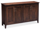 Crawford Credenza with Legs Office Simply Amish 60 inch Smooth Cherry