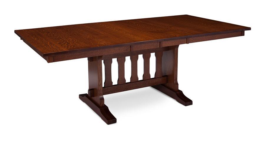 Franklin Trestle II Table with Leaves- Small Off Catalog Simply Amish 