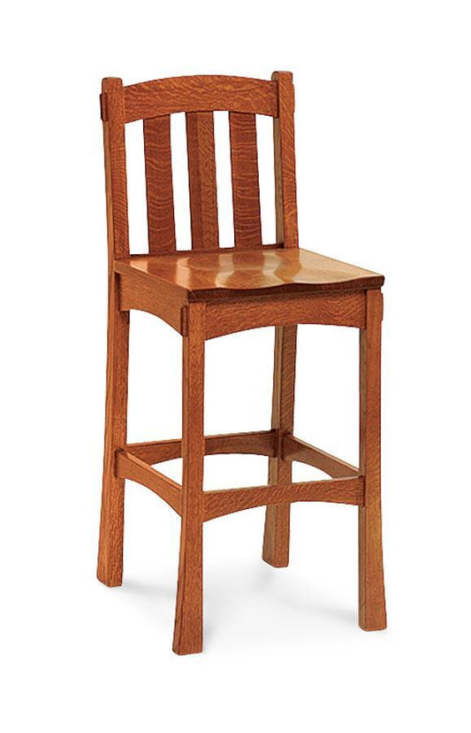 Hudson Stationary Barstool Off Catalog Simply Amish 24 inch Cream Performance Fabric Smooth Cherry